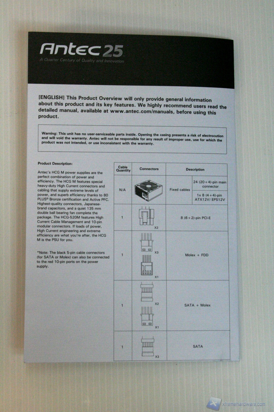 00031 ANTEC HCG-520M WWW.XTREMEHARDWARE.COM